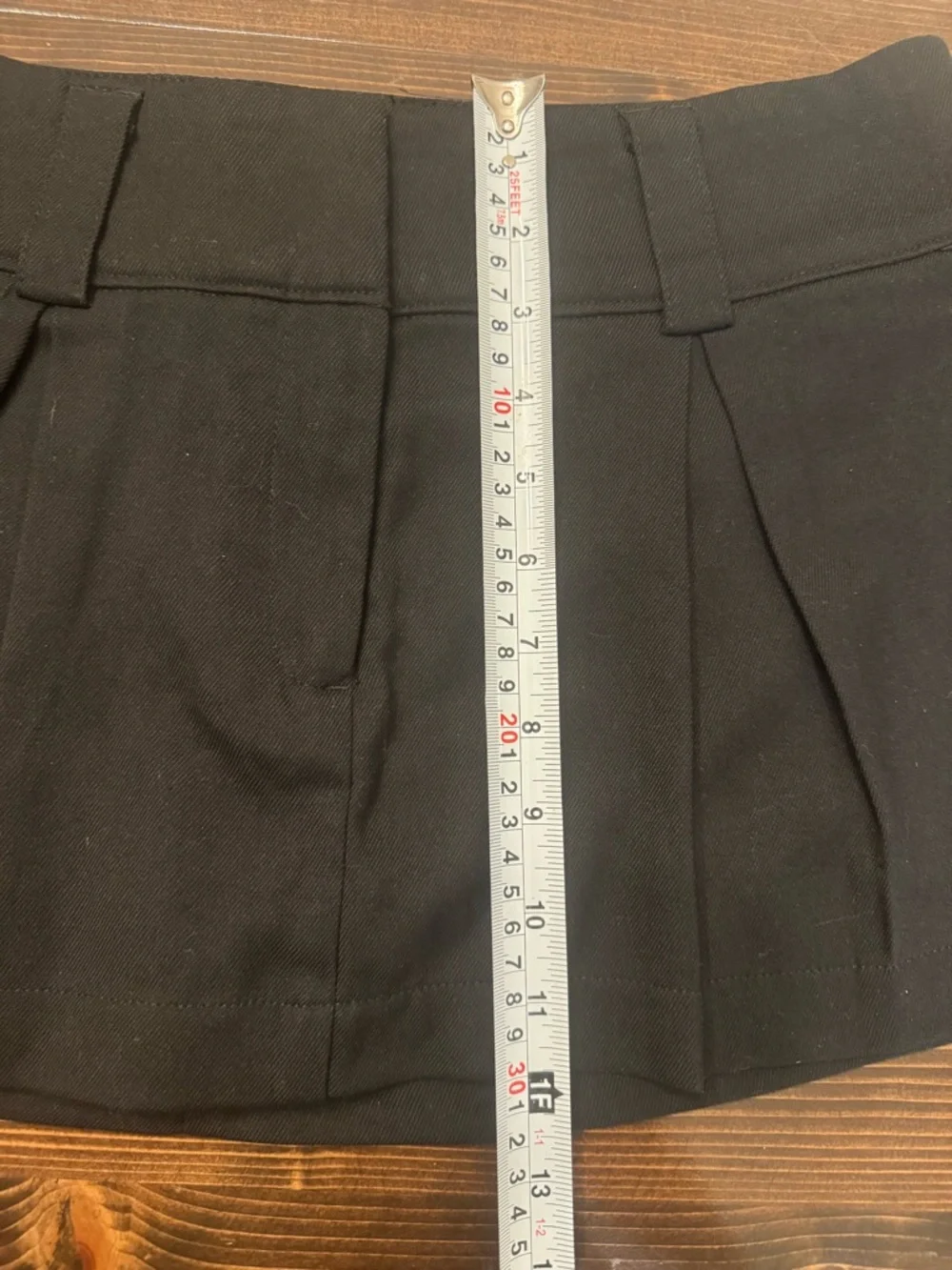 Garage Black Ultra Mini Skirt with Pleated‎ Detail Size M